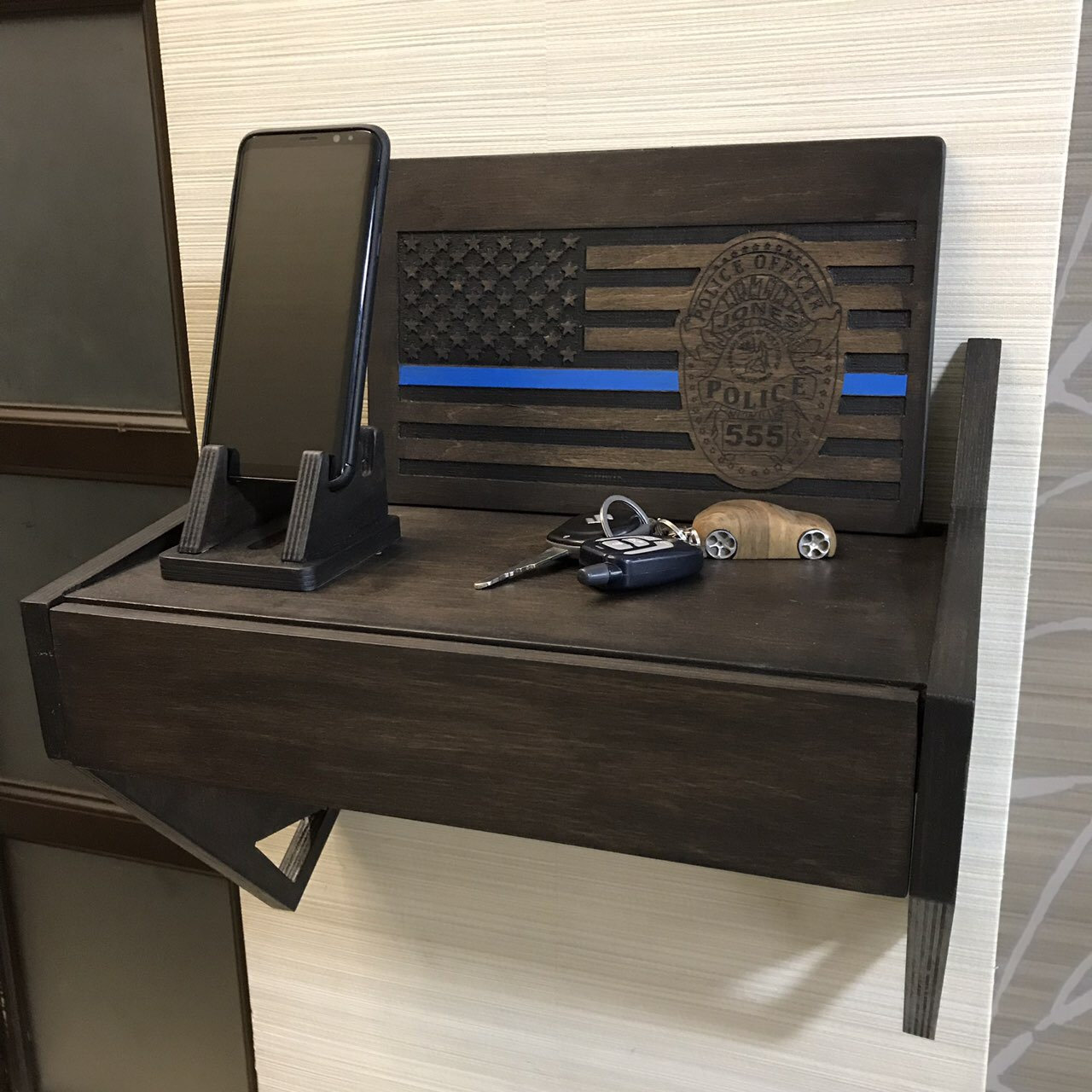 Floating Nightstand With Gun Concealment Hidden Gun, 58 OFF