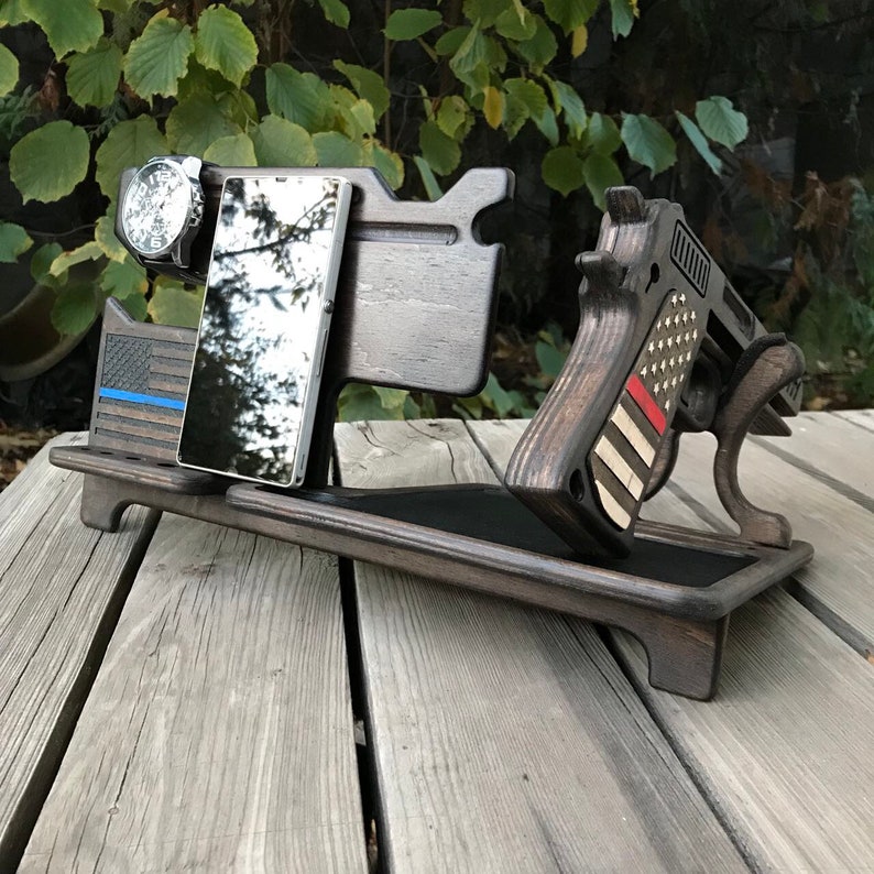 Display Case Gun With Nightstand Phone Organizer. Anniversary Etsy