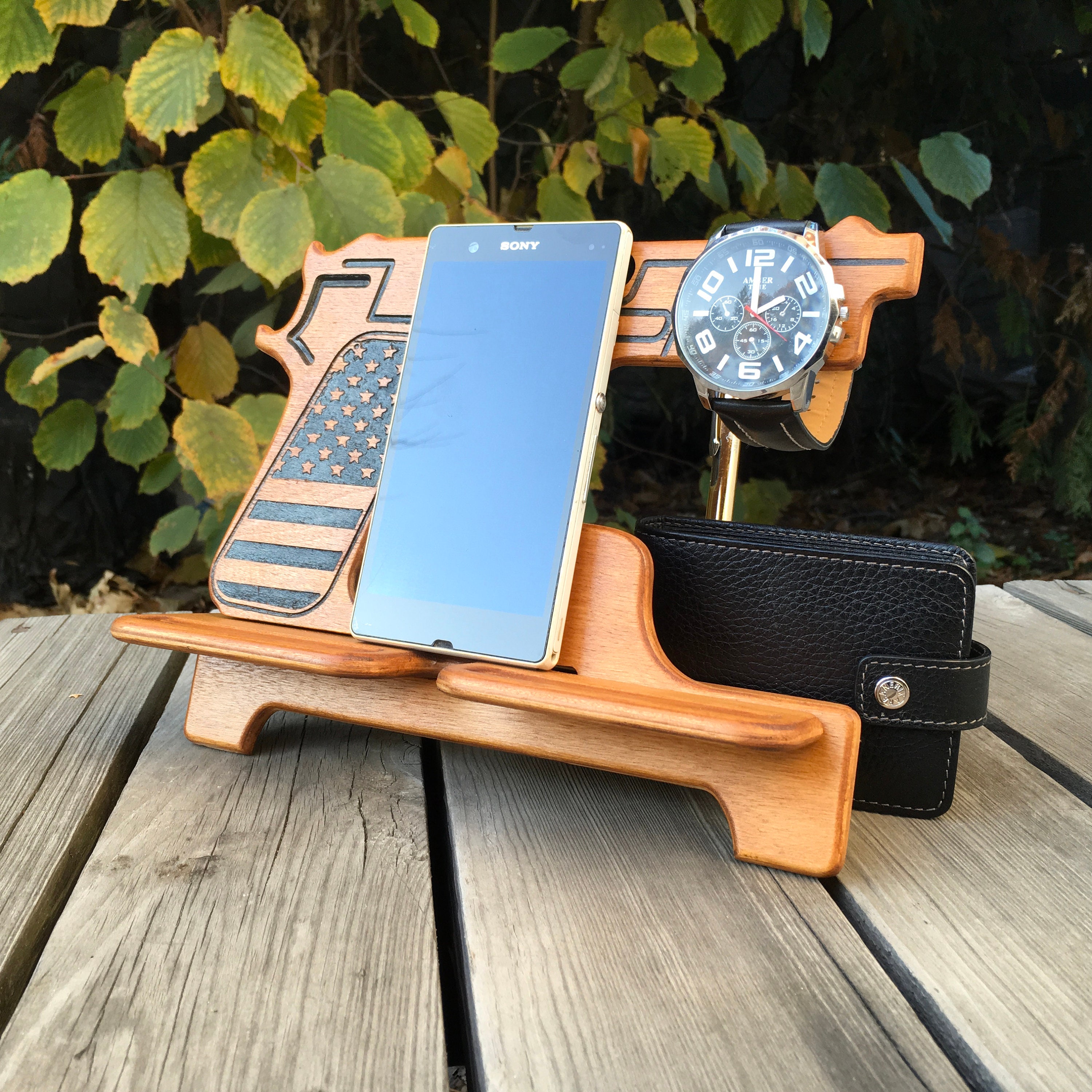 Desk organizer gift for him Christmas gift Etsy