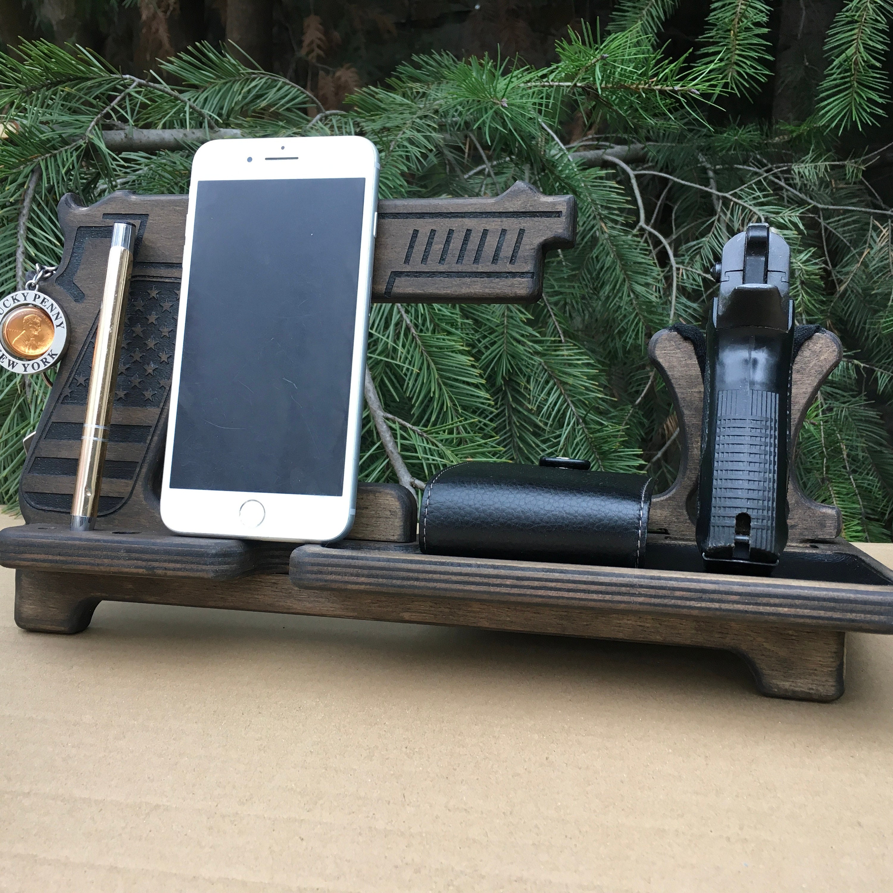 Gun lover gift. Gun gifts for men. Watch display Etsy