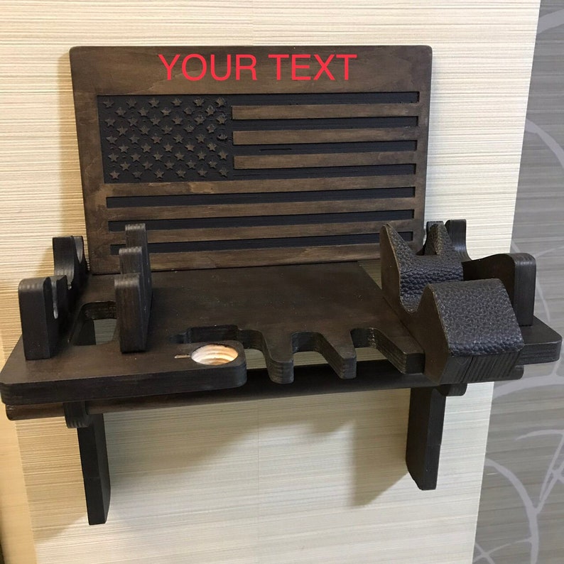 Nightstand Gun Holder EDC Organizer Charging Station Police Etsy