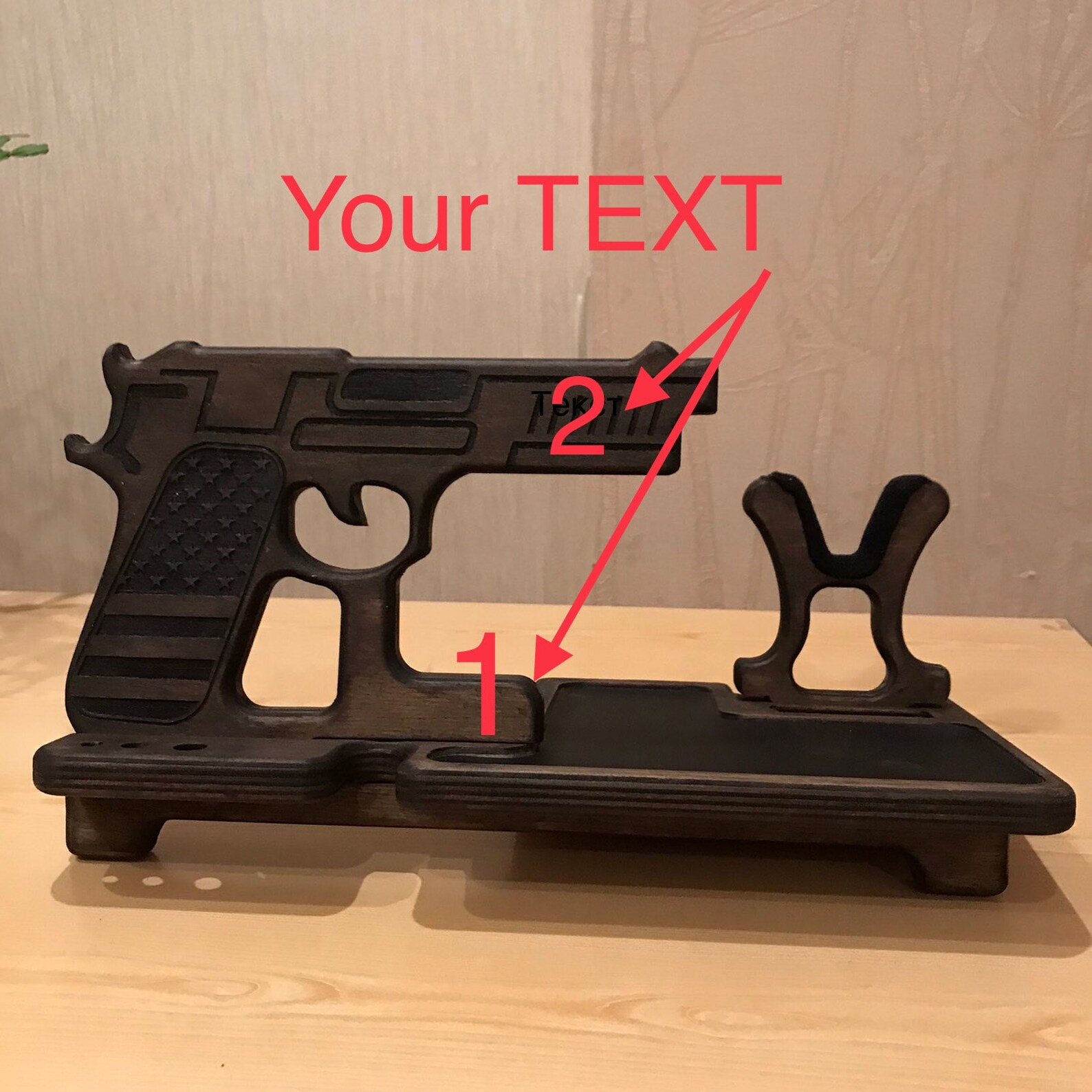 Gun lover gift. Gun gifts for men. Watch display Etsy