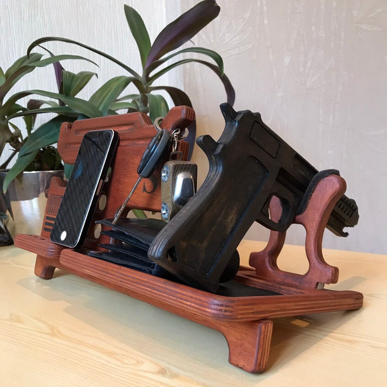 Nightstand Gun Holder. Docking Stations for Men. 50th Etsy