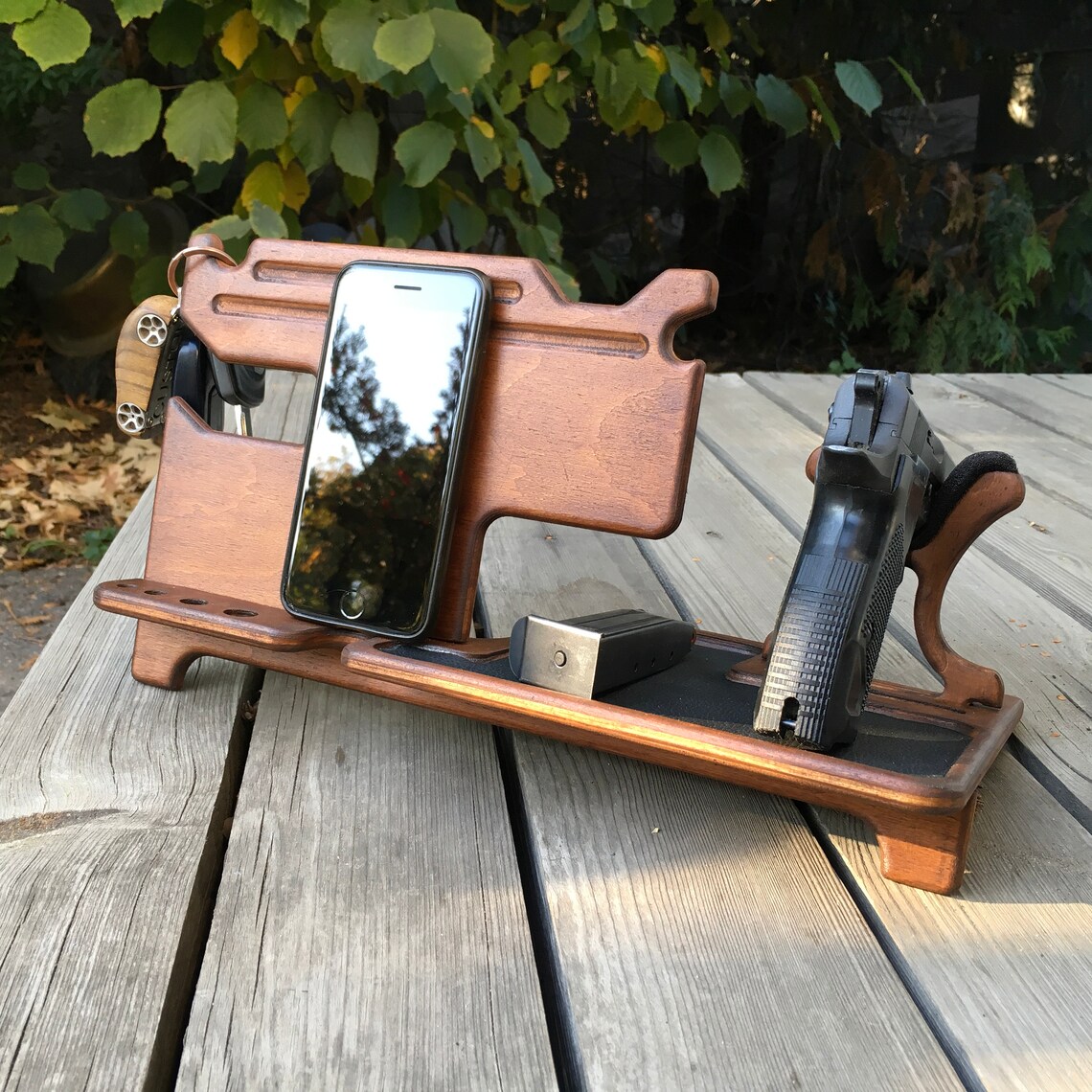 Display Case Gun With Nightstand Phone Organizer. Anniversary Etsy