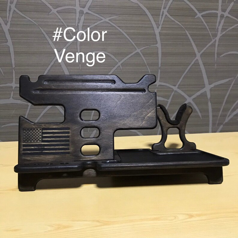 Nightstand Organizer for Men Gun With Phone Stand. Pistol Etsy