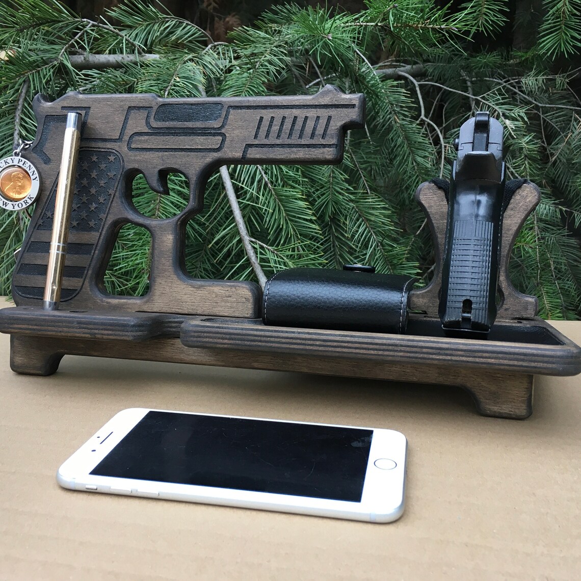 Gun lover gift. Gun gifts for men. Watch display Etsy