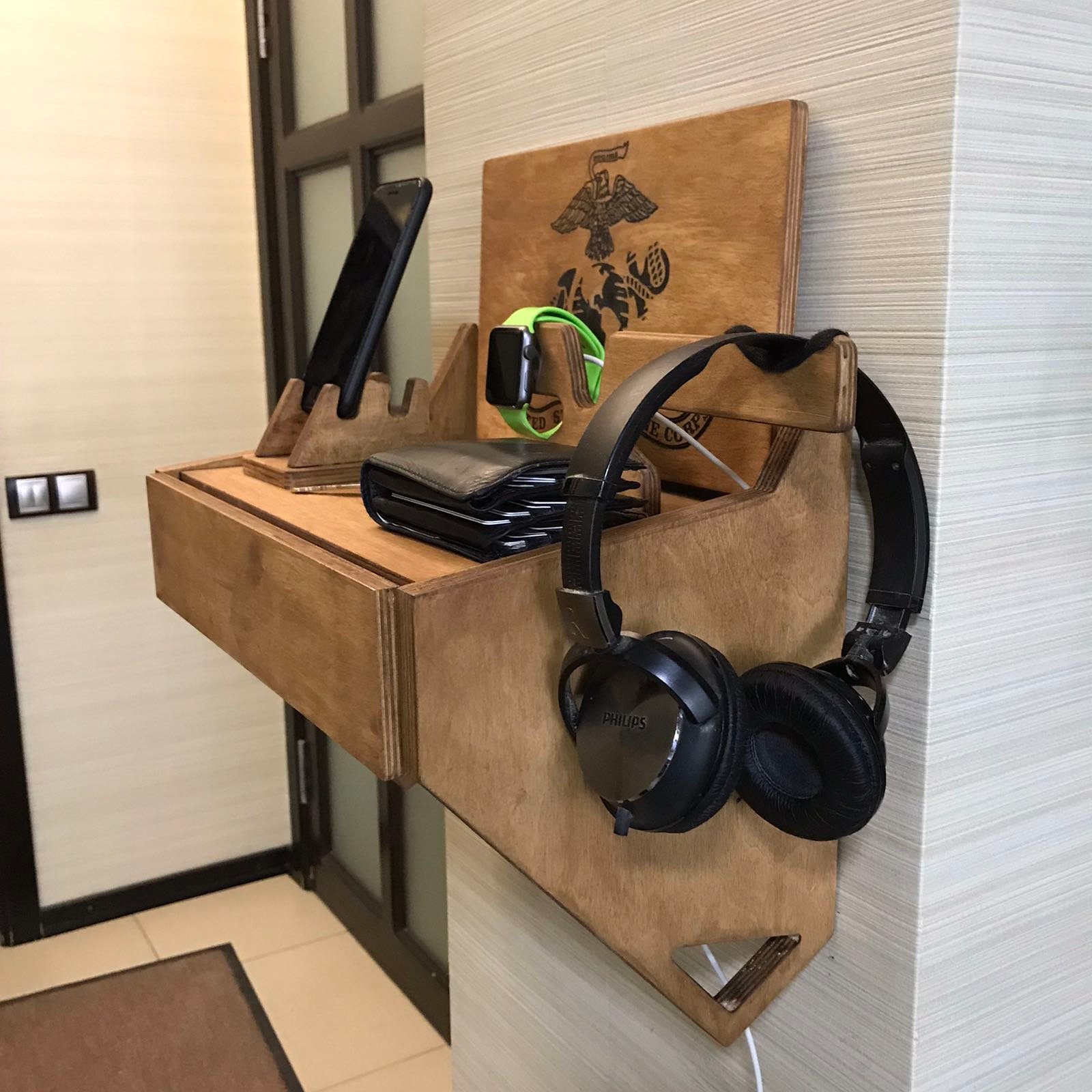 Hide a Gun Floating Nightstand Headphone Stand Etsy