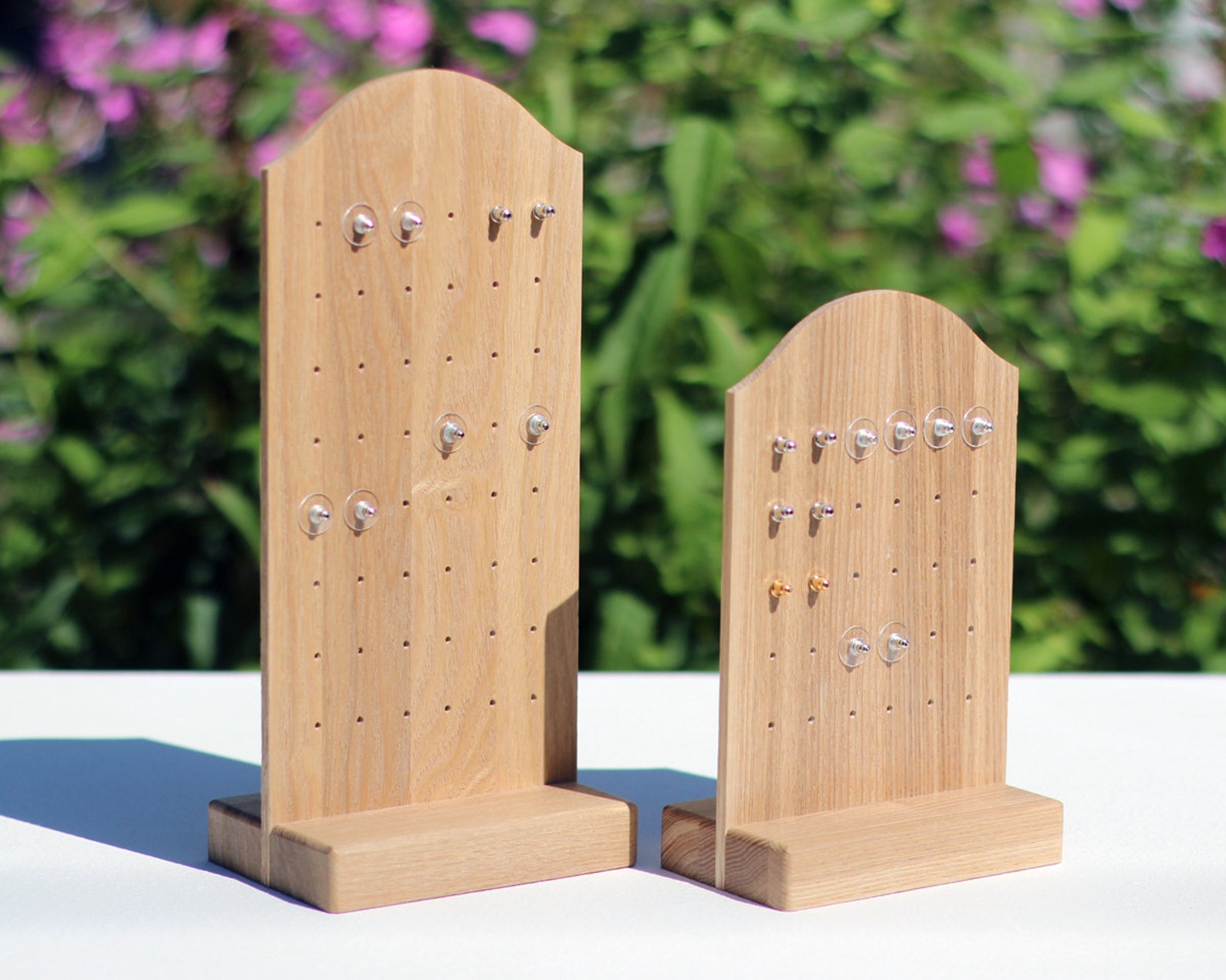 Earring holder wooden organizer for stud earrings. Stud Etsy