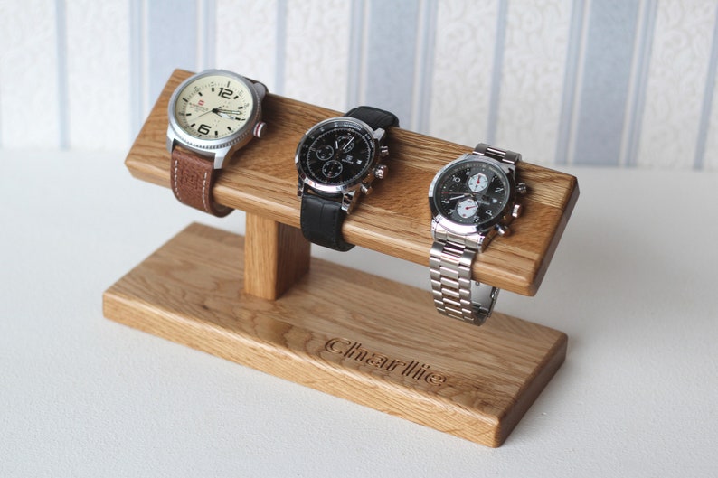Watch holder for men wooden man's wrist watch organizer. Etsy