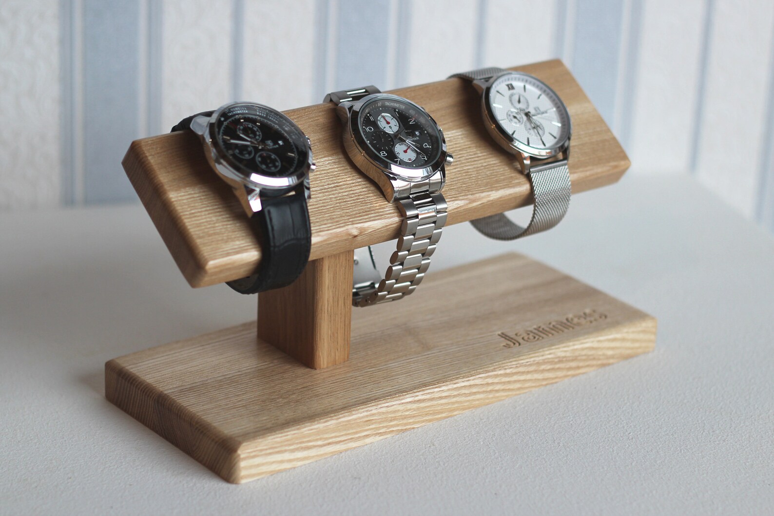Watch holder for men wooden man's wrist watch organizer. Etsy