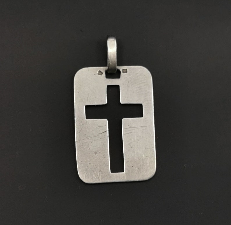 OFFicial site Vintage Designer Pendant Omaha Mall Solid Silver Crucifix