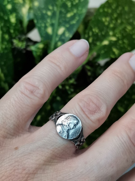 Antique Joan Of Arc Ring, French Silver Saint Rin… - image 4