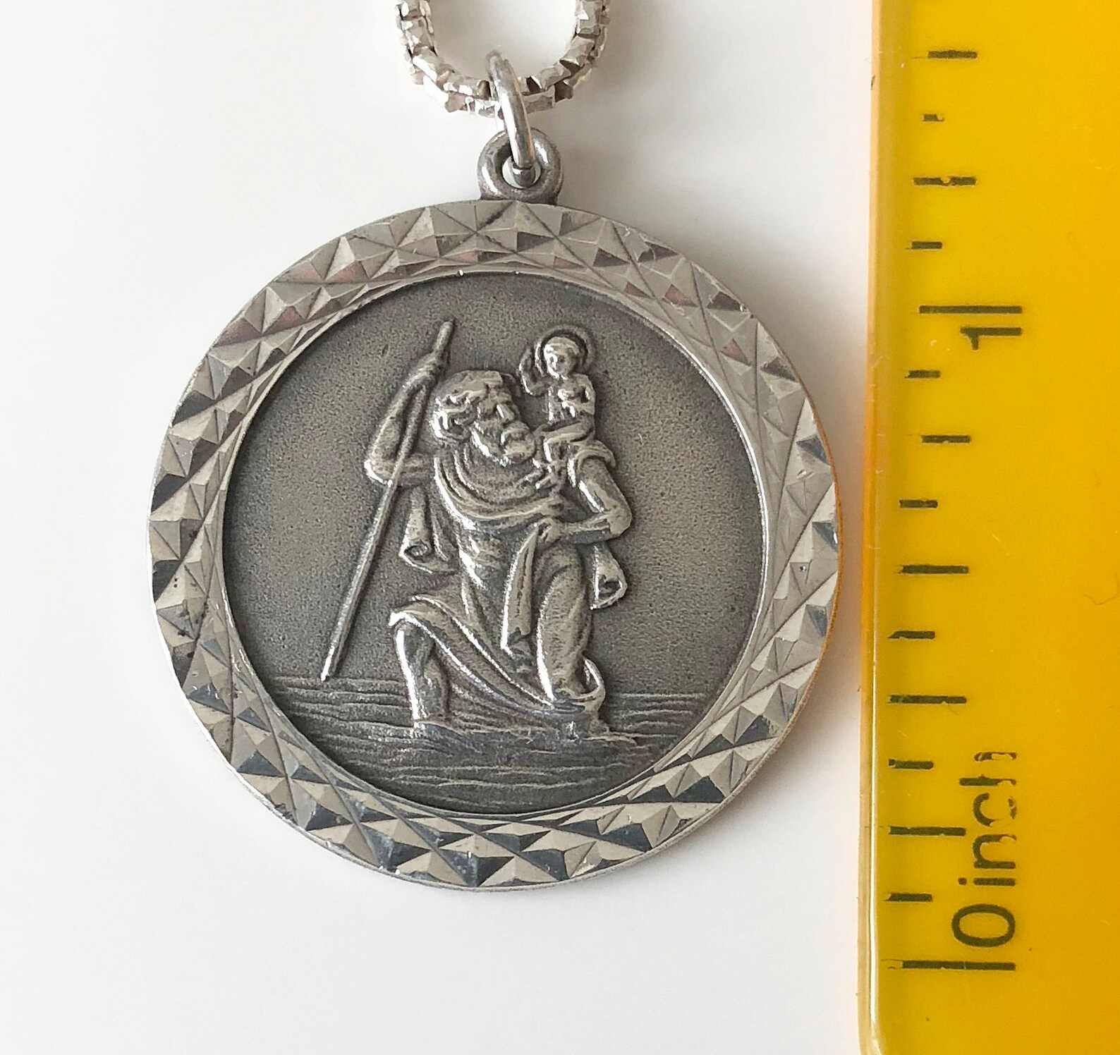 Etsy st christopher necklace Clearance