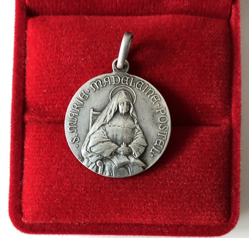 Vintage Saint Marie-madeleine Postel Medal Religious Medal 800 | Etsy