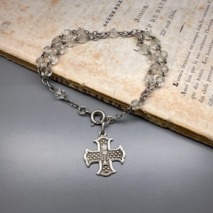 Vintage French Religious Bracelet, Rosary Bracelet