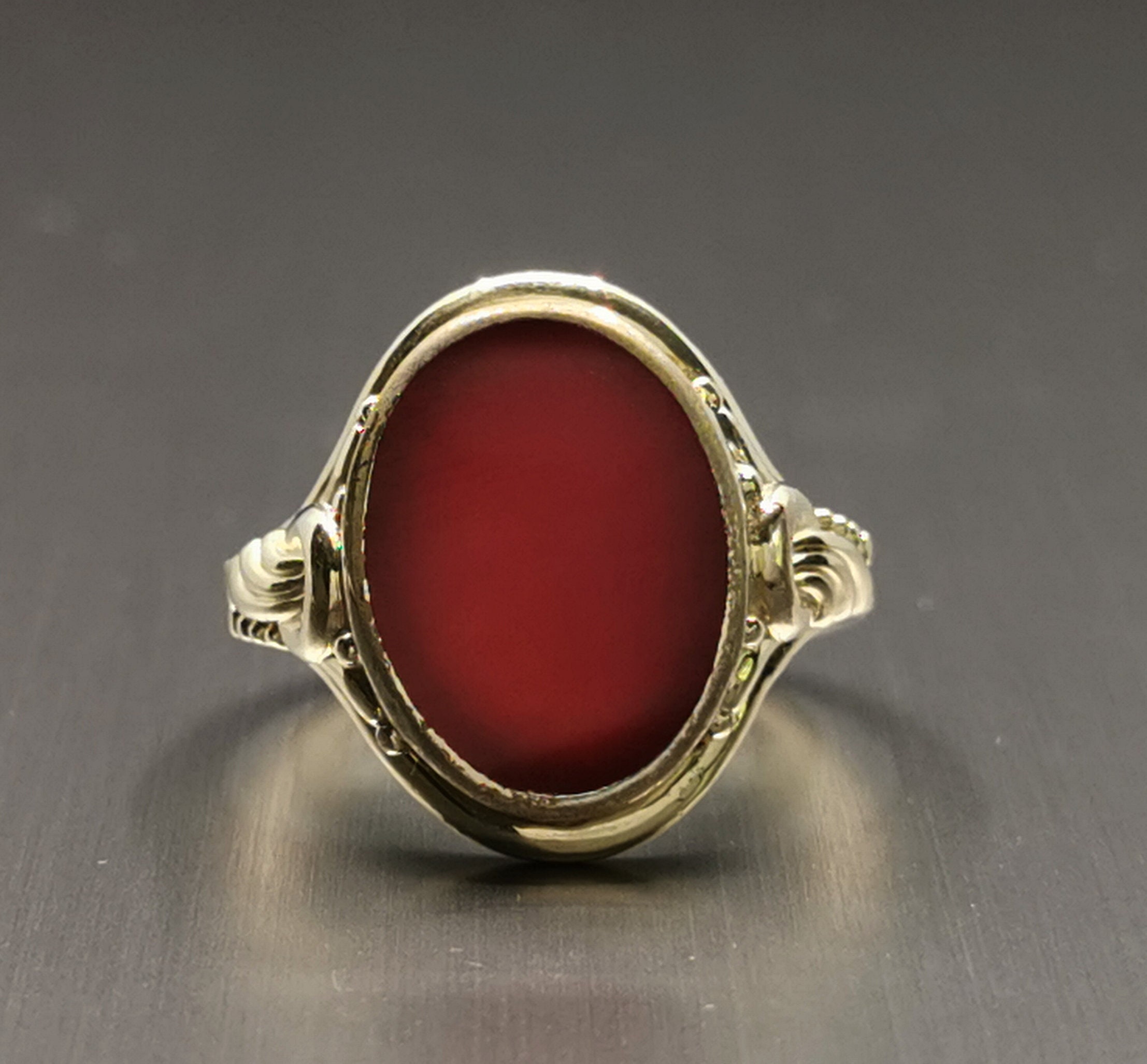 Antique Carnelian Ring - Etsy