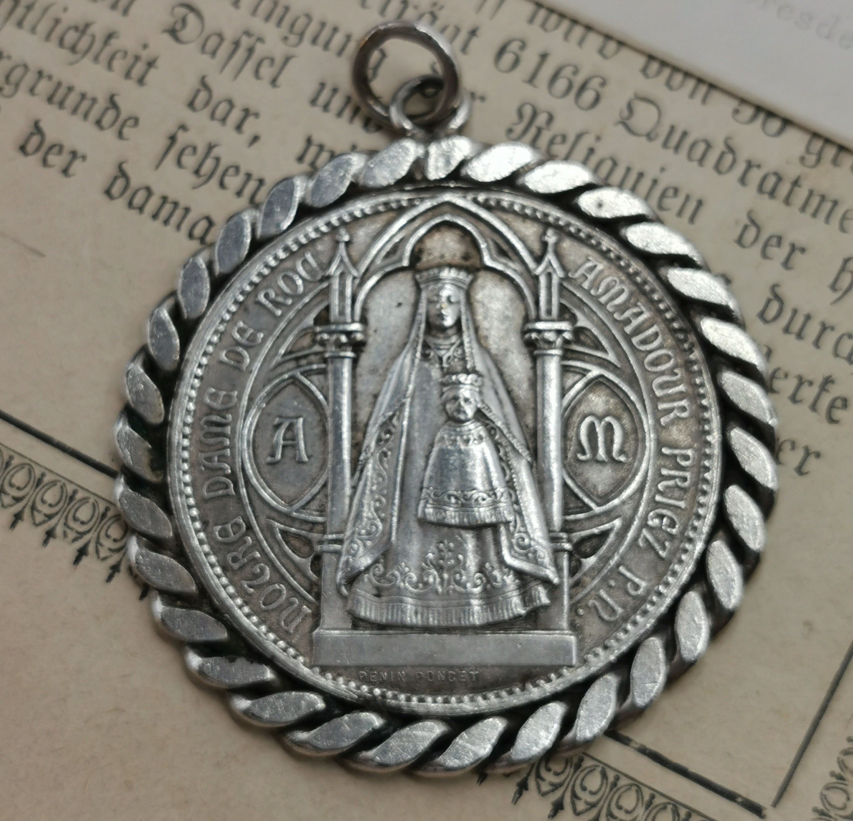 Saint Amadour Medal, Vintage French St Amadour Medal