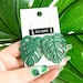 Emerald Green Monstera Leaf Statement Resin Earrings | House Plant Lover Gift 
