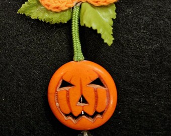 Jack-o-Lantern Spool Pin Doily for Featherweight Sewing Machines, Limited Addition!