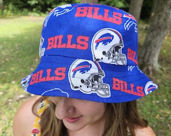 Reversible Bucket Hat with your favorite team represented, Unisex, Natural Cotton, Foldable, Washable.