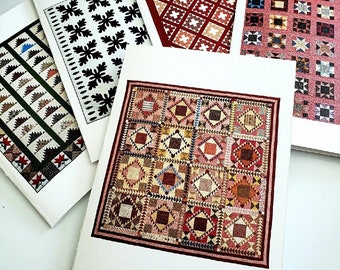 Buffalo History Museum Reproduction Quilt Note Cards, by Dandelion Rose Studio