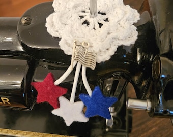 Star Spangled Spool Pin Doily