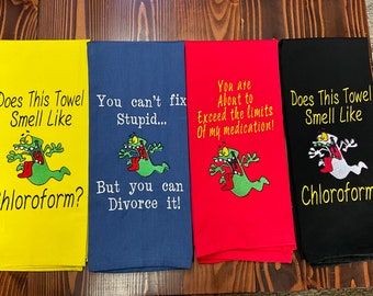 NSFW funny sarcastic Gift towels tea towels Funny sassy kitchen towel