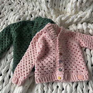Granny Crochet Baby Cardigan, Knit Baby Clothes, Kids Jacket, Handmade Baby Sweater