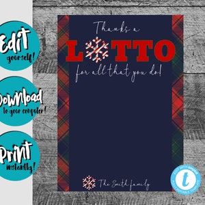 Teacher  Gift Card Holder | Teacher Gift |Thanks FOR  A LOTTO, DIY, Lottery Christmas Gift Card Holder, Teacher Christmas Gifts,