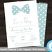 Bow Tie Baby Shower Invitation Printable Baby Shower Invite - Etsy