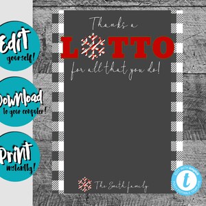 Teacher  Gift Card Holder | Teacher Gift |Thanks FOR  A LOTTO, DIY, Lottery Christmas Gift Card Holder, Teacher Christmas Gifts,