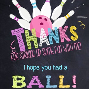 Thank You CARD BOWLING | Edit Yourself | Partythank You Tag | Thank You ...