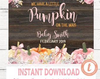 PUMPKIN Pregnancy Announcement | A little pumpkin, Maternity Announcement,  Edit yourself | Baby Announcement, Photo Prop, Reveal