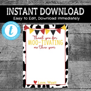 Teacher Appreciation Gift Card Holder | Printable | Fast food Gift Card Holder | Instant Download | Edit Yourself | Teacher thank you gift