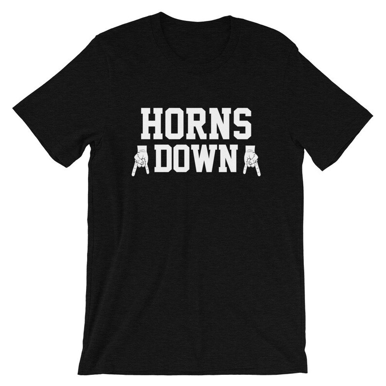 Horns Down, Red/white Tshirt Etsy