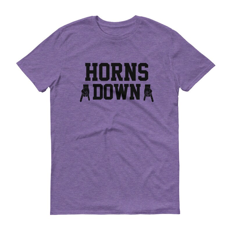 Horns Down, Purple Tshirt Etsy