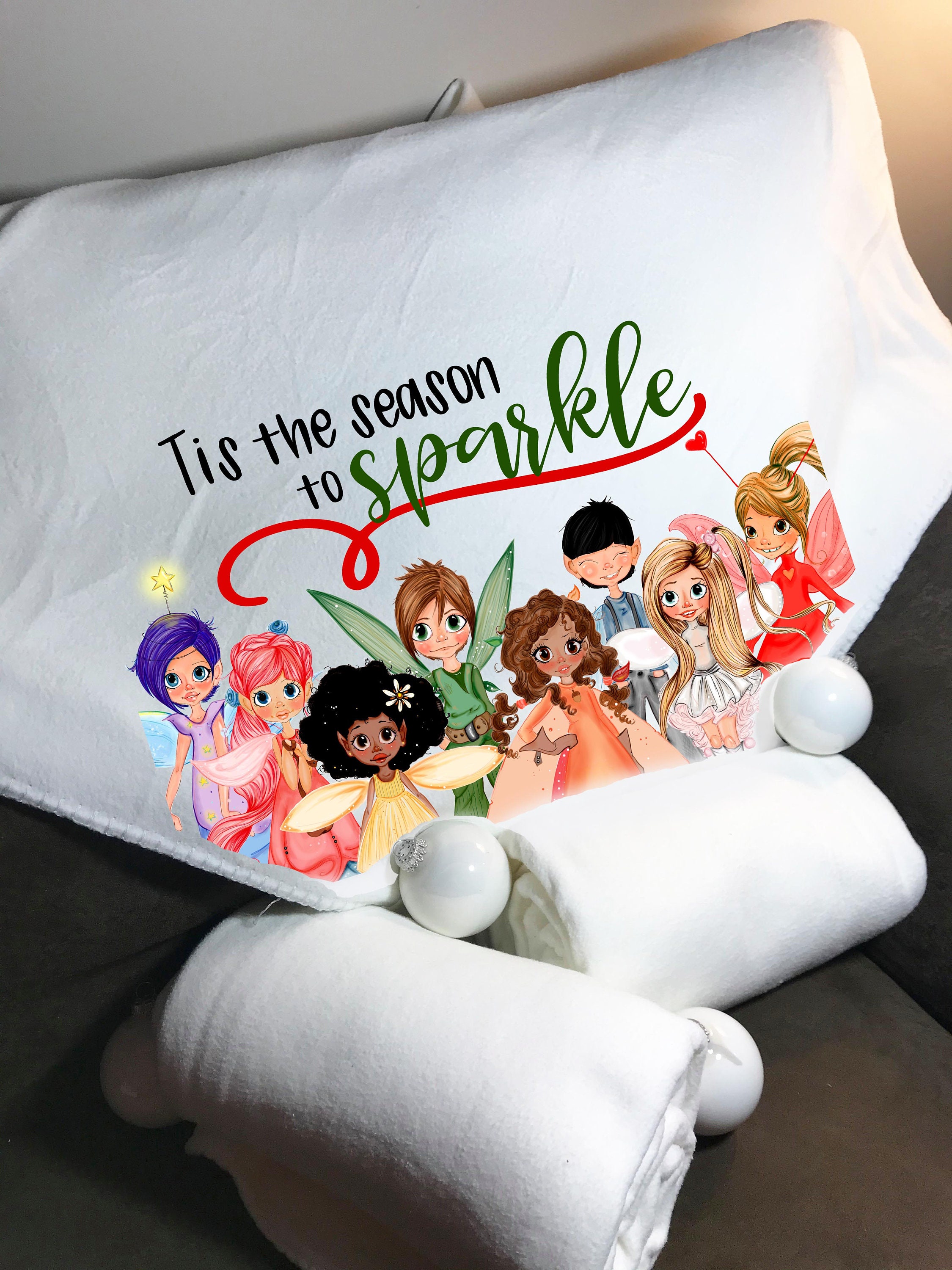 Fairy Throw Blanket Christmas Blanket Kid's Throw Etsy