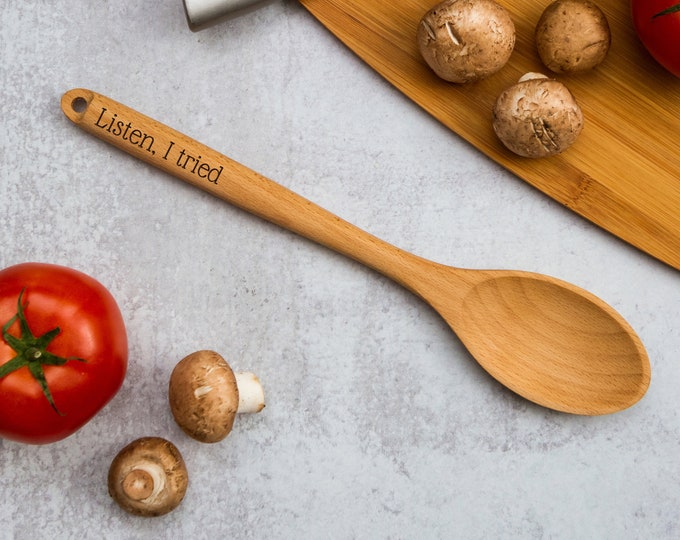 Listen, I Tried Laser Engraved Wooden Spoon