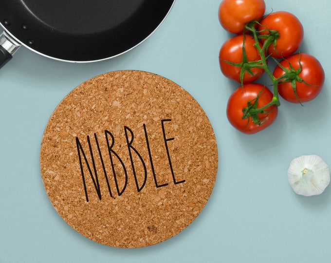 Nibble Laser Engraved Cork Trivet