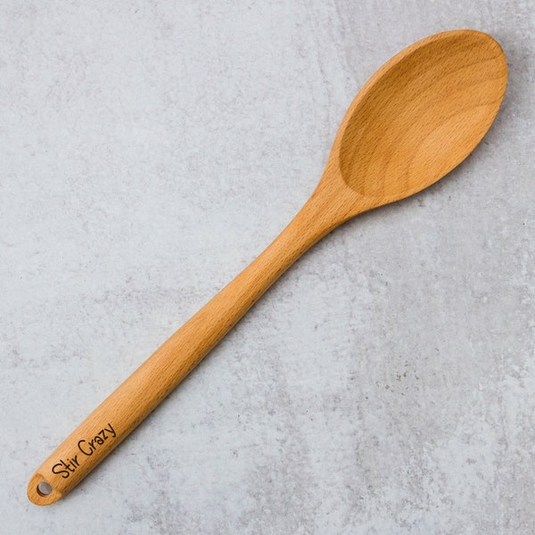 Stir Crazy Laser Engraved Wooden Spoon