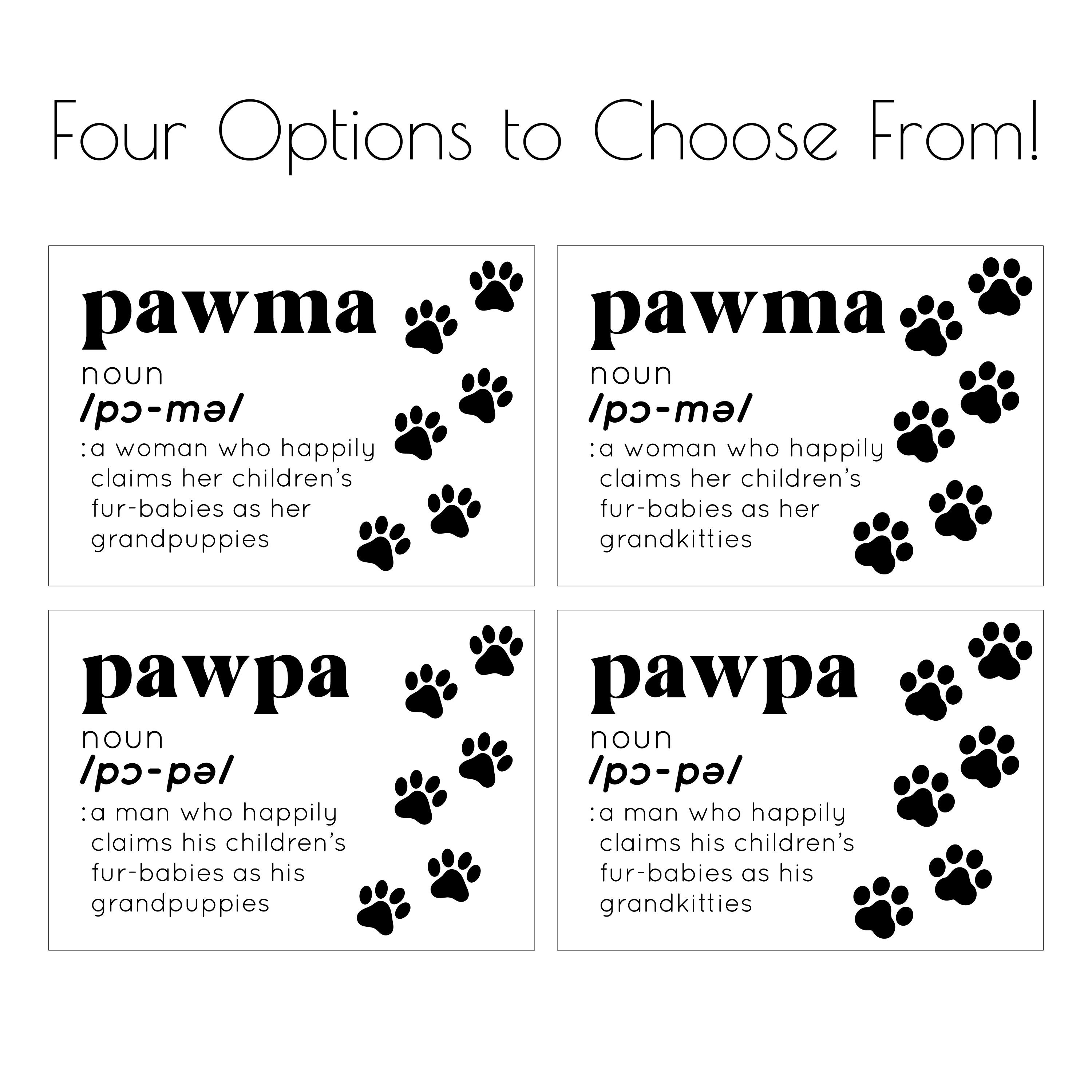 Pawma Definition Dog Lovers Freestanding Desk Sign Laser Etsy