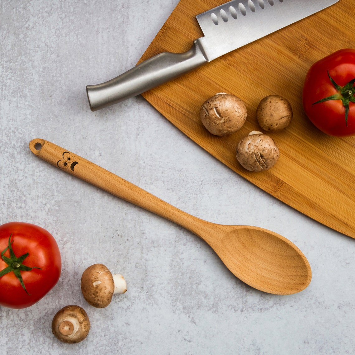 Googly Eyes Spoon Laser Engraved Spoon Wooden Utensils Etsy