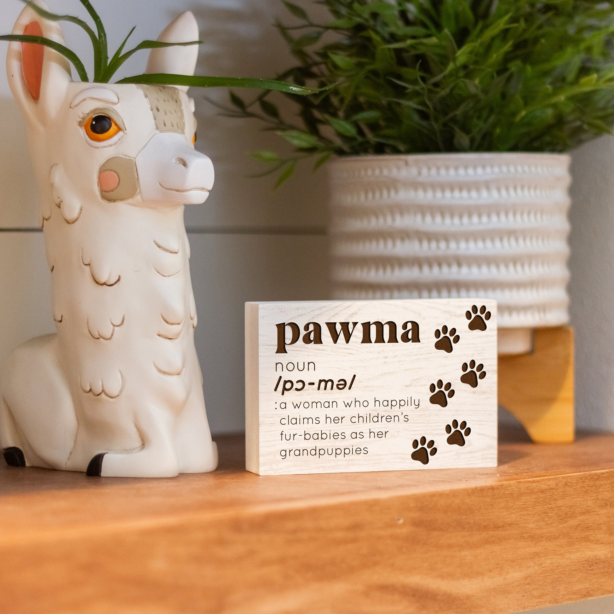 Pawma Definition Dog Lovers Freestanding Desk Sign Laser Etsy