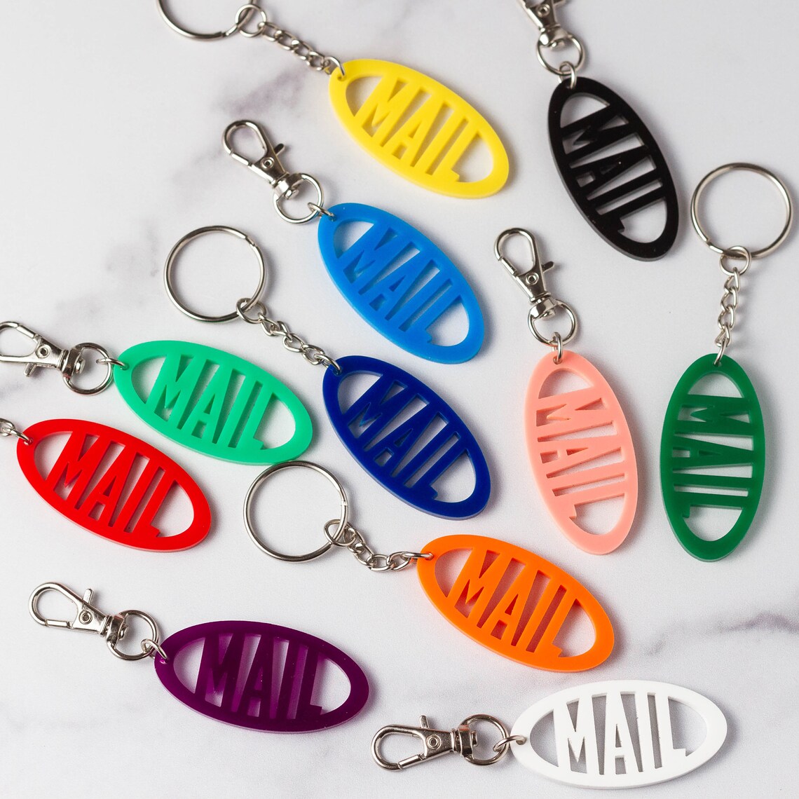 Mail Keychain Acrylic Keychain Laser Cut Keychain Etsy