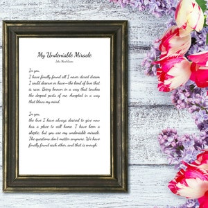 My Undeniable Miracle Poem by John Mark Green Printable - Etsy