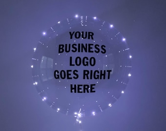 Benutzerdefiniertes Business-Logo-Aufkleber, 24-Zoll-Ballon mit Business-Logo, LED-Ballon, Corporate Party Decor