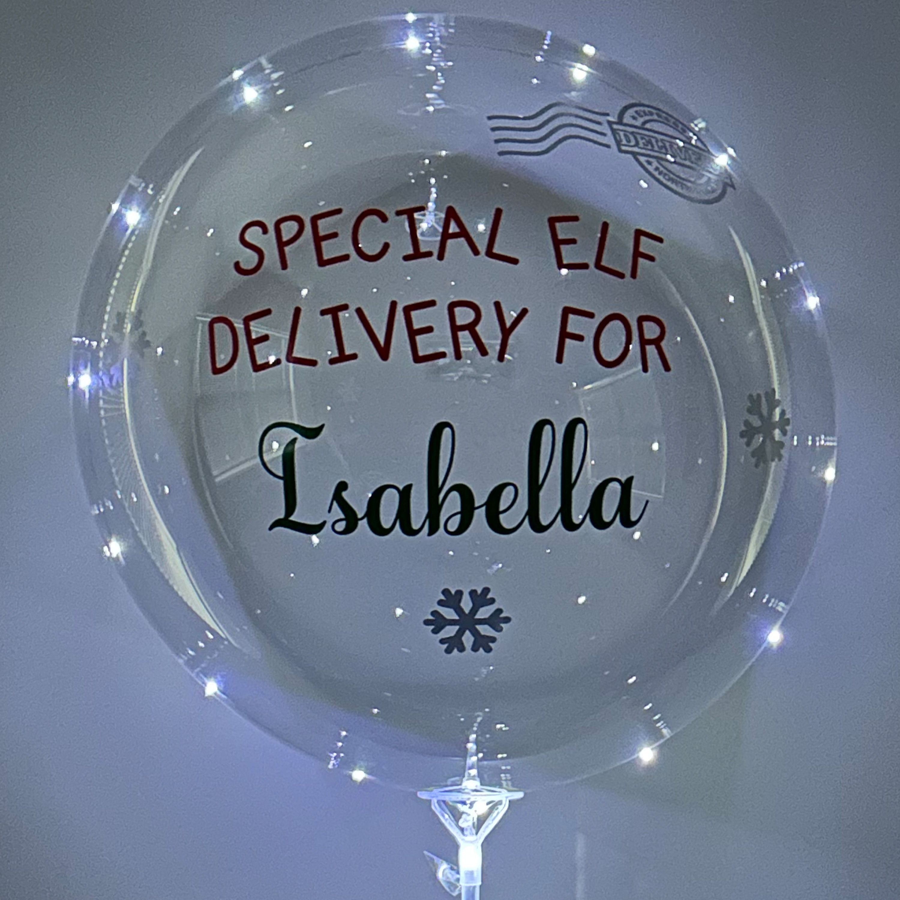 Elf Custom Balloon Special Elf Delivery Balloonled Balloon - Etsy
