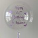 Memorial Balloon, Happy Birthday In Heaven, Custom Memorial Balloon, Heavenly Birthday Balloon, 18 Inch, 24 Inch and 36 Inch Balloon Size 