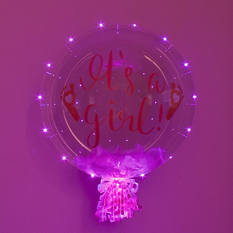 It's A Girl Balloon LED Balloon Baby Shower Balloon 24 Etsy