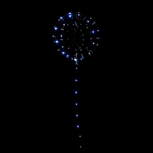 18 Inch Clear Balloon With 118 Inch Cold White LED Light String, REUSABLE LED Balloon, Balloon Decal, Wedding Balloons, Birthday Balloons